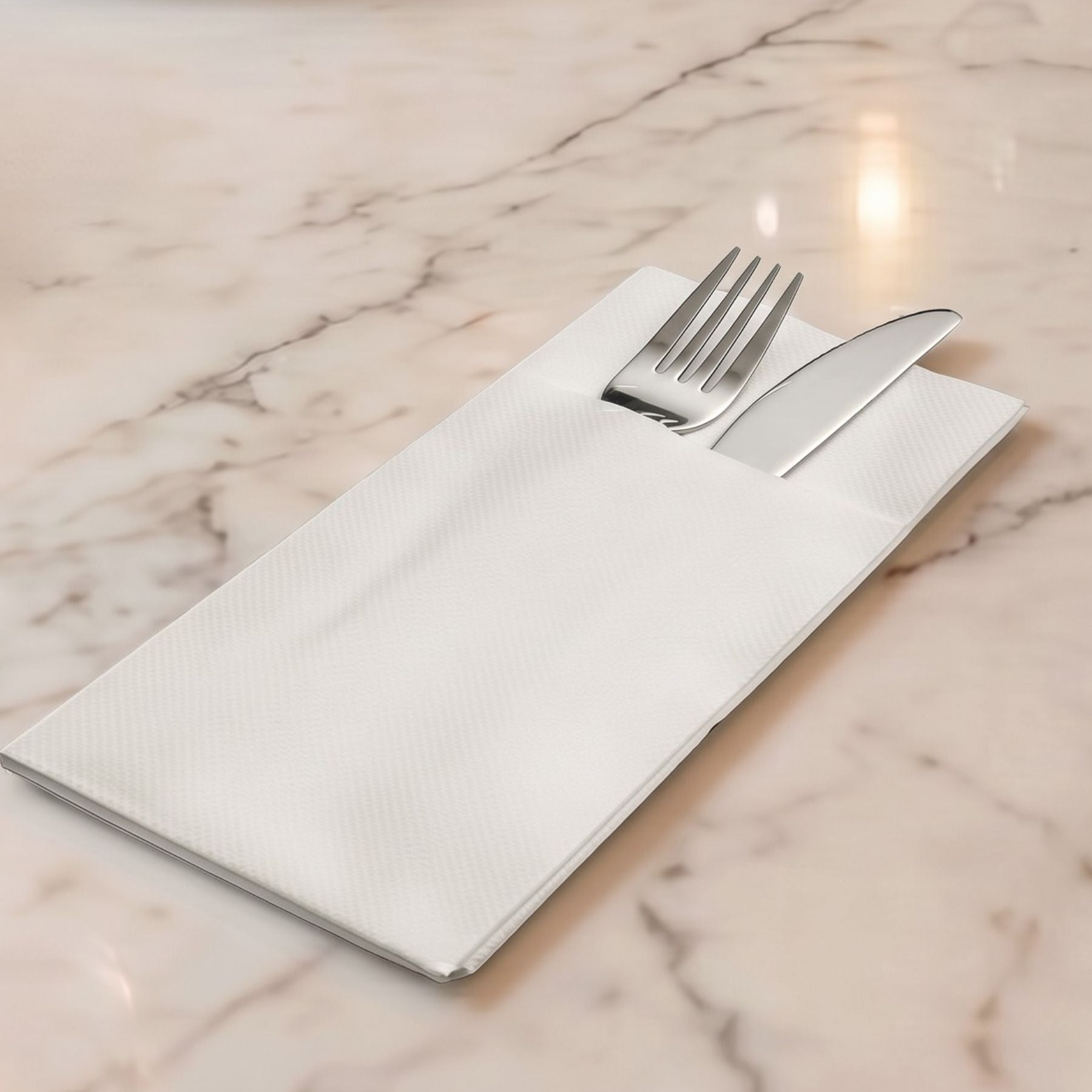 Blue Bistro Pocket Napkin with festive holiday setting