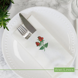 Blue Bistro Pocket Napkin with festive holiday setting