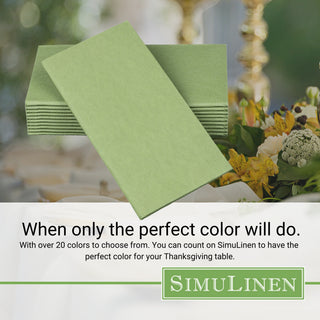 When only the perfect color will do. With over 20 colors to choose from. You can count on SimuLinen to have the perfect color for your wedding, shower, or other celebration.