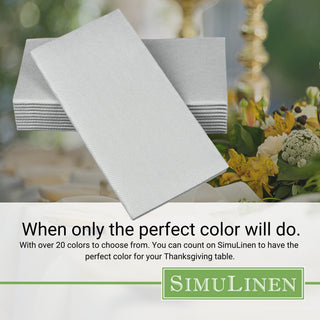 When only the perfect color will do. With over 20 colors to choose from. You can count on SimuLinen to have the perfect color for your wedding, shower, or other celebration.