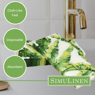 Bullet point image for SimuLinen guest towels: Cloth-like feel, disposable, and absorbent.