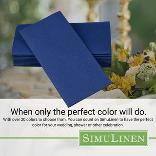 When only the perfect color will do. With over 20 colors to choose from. You can count on SimuLinen to have the perfect color for your wedding, shower, or other celebration.