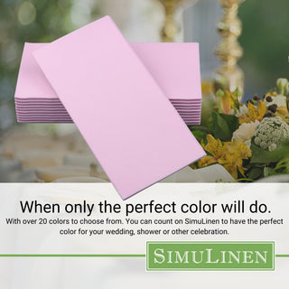 When only the perfect color will do. With over 20 colors to choose from. You can count on SimuLinen to have the perfect color for your wedding, shower, or other celebration.