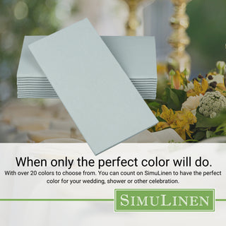 When only the perfect color will do. With over 20 colors to choose from. You can count on SimuLinen to have the perfect color for your wedding, shower, or other celebration.