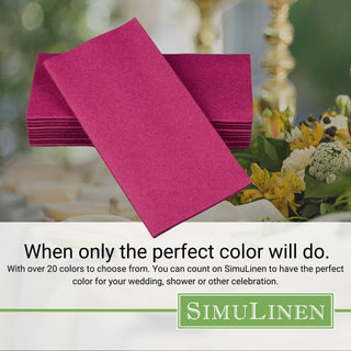 When only the perfect color will do. With over 20 colors to choose from. You can count on SimuLinen to have the perfect color for your wedding, shower, or other celebration.