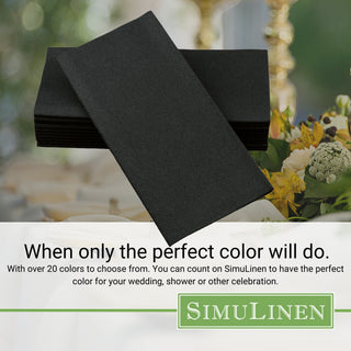 When only the perfect color will do. With over 20 colors to choose from. You can count on SimuLinen to have the perfect color for your wedding, shower, or other celebration.