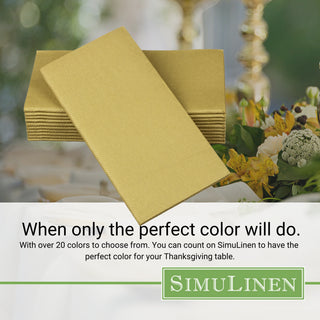 When only the perfect color will do. With over 20 colors to choose from. You can count on SimuLinen to have the perfect color for your wedding, shower, or other celebration.