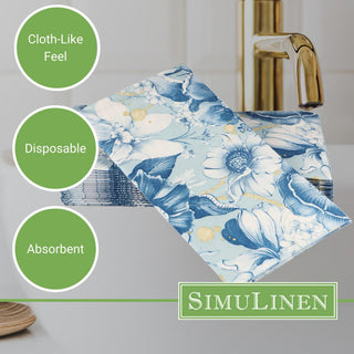 Bullet point image for SimuLinen guest towels: Cloth-like feel, disposable, and absorbent.