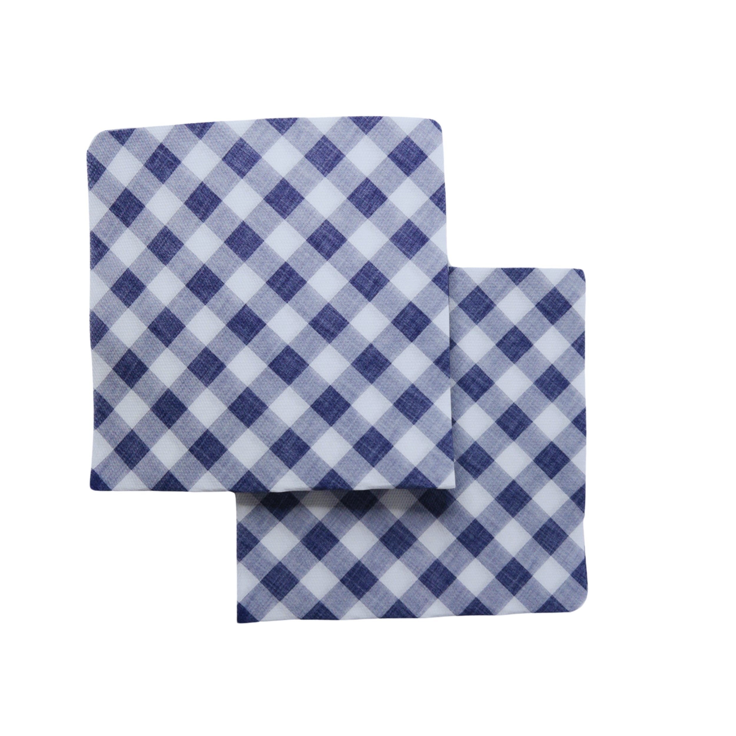 BLUE GINGHAM ClassicPoint Disposable Dinner Napkins — Premium UltraPly 16x16" (50 count)