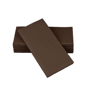 SimuLinen Signature dark brown luxury dinner napkins.