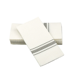 SimuLinen ClassicPoint Black Bistro disposable dinner napkins.