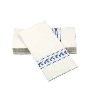 SimuLinen Blue Bistro ClassicPoint disposable napkins.