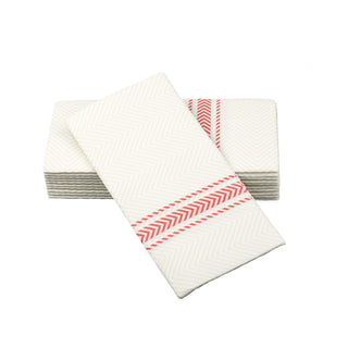 SimuLinen ClassicPoint Red Bistro napkins.