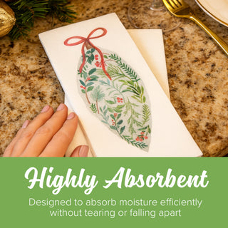 12"x17" SimuLinen Signature Christmas Guest Towels