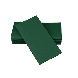 SimuLinen Dark Green luxury paper dinner napkins.
