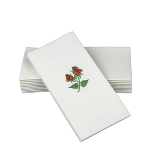 SimuLinen Double Rose disposable pocket napkins.