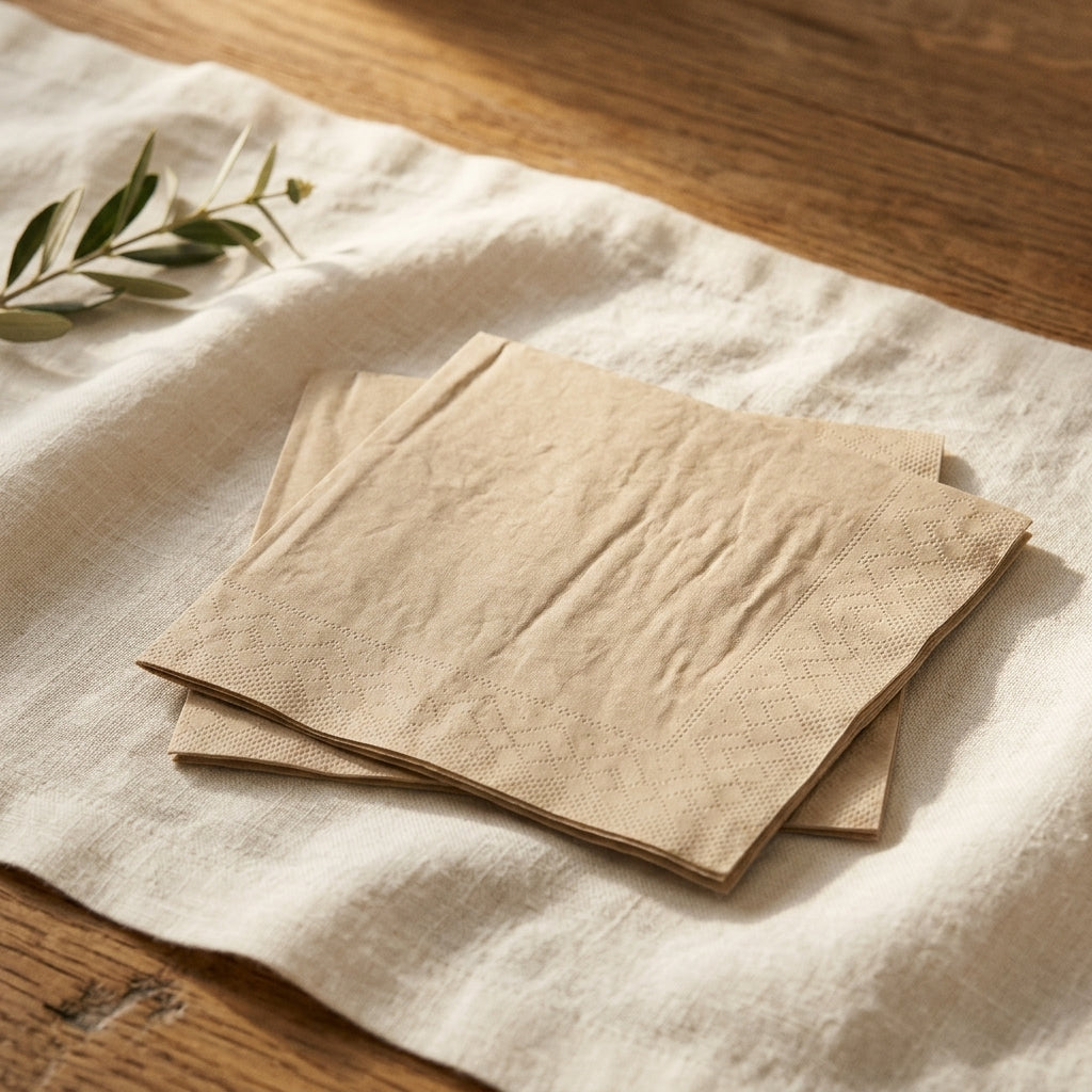Champagne Gold Simplicity 3-Ply Napkin 13x13" / Sample Pack **Final Sale**