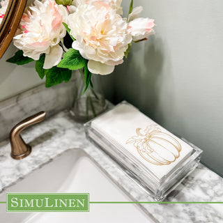 12"x17" SimuLinen Signature Gold Pumpkin Guest Towel