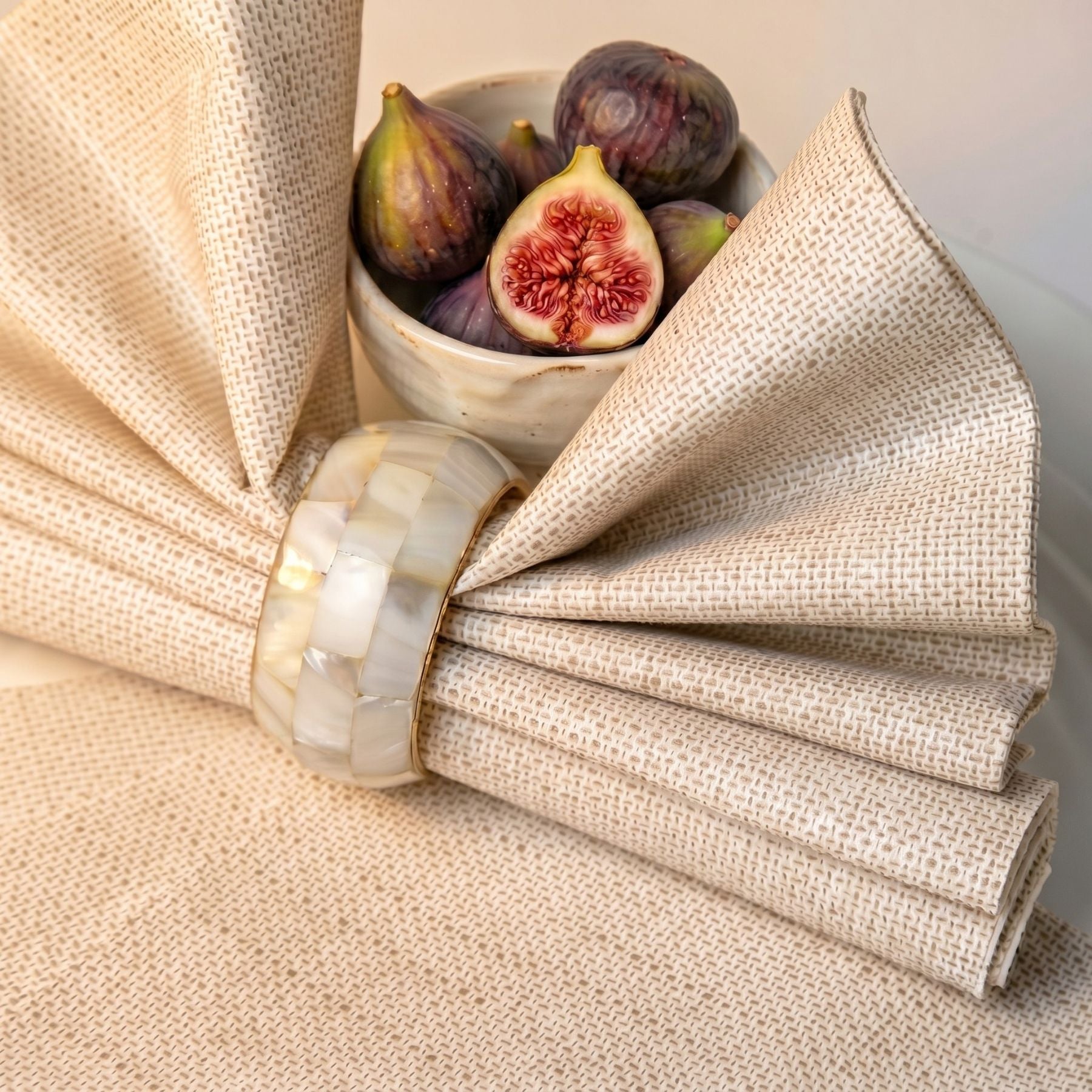 LIGHT BROWN ElegantTouch Disposable Napkins - Cloth-Feel Nonwoven 16x16" (30 count)