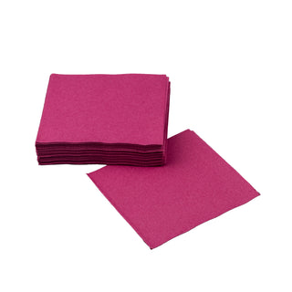 SimuLinen magenta disposable cocktail napkins.