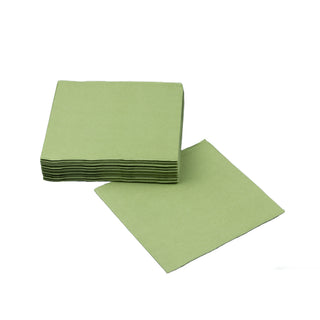 SimuLinen olive green disposable cocktail napkins.