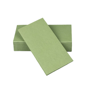 SimuLinen olive green luxury paper dinner napkins.