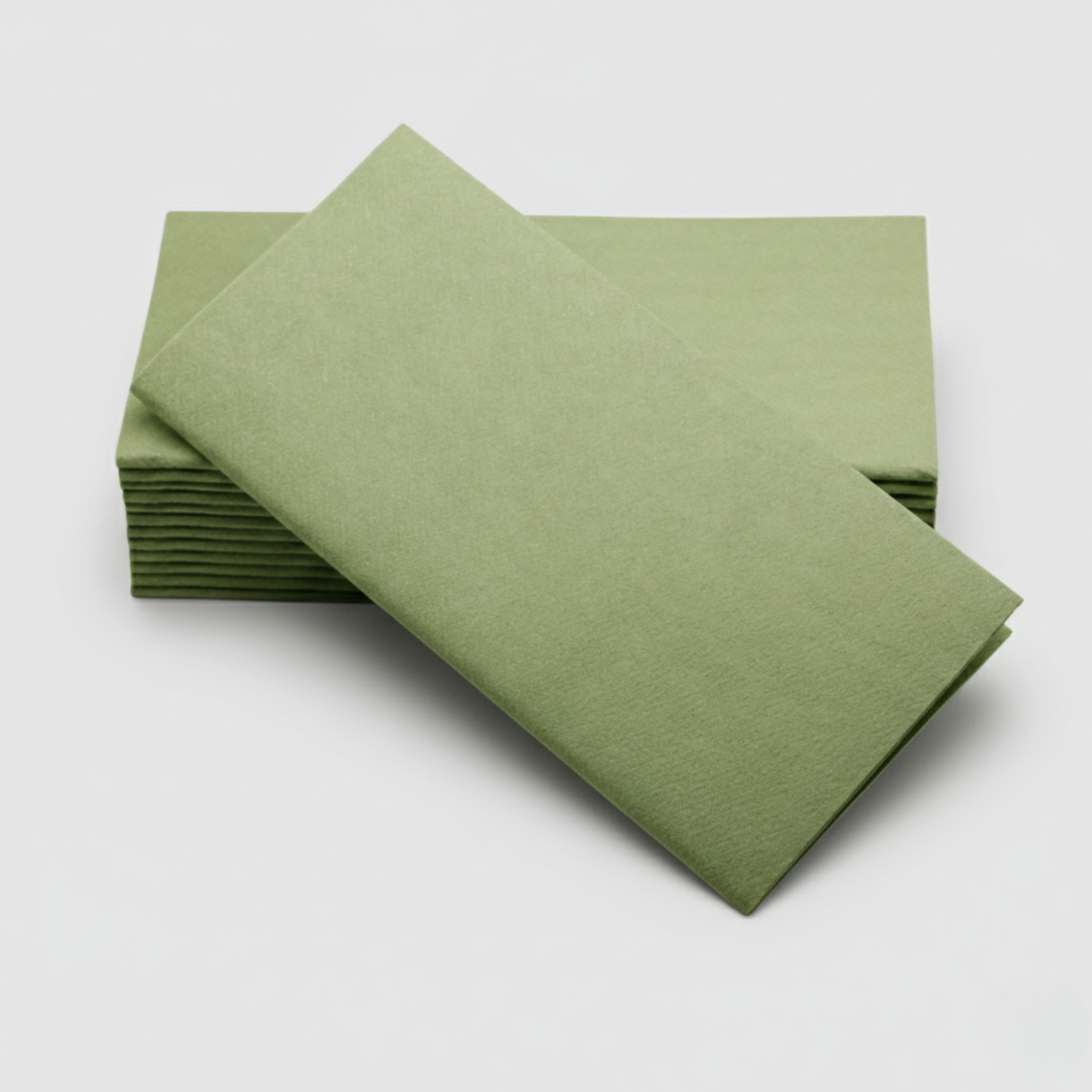 Olive green SimuLinen dinner napkin