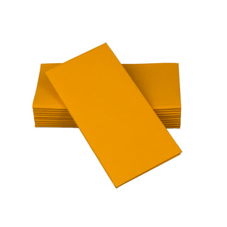 SimuLinen sunshine orange luxury paper dinner napkins.