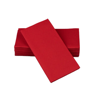 SimuLinen red disposable luxury paper hand towels.