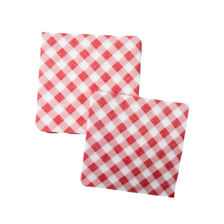 ClassicPoint Dinner Napkins - Red Gingham - Decorative & Disposable 15.5"x15.5" - Pack of 50