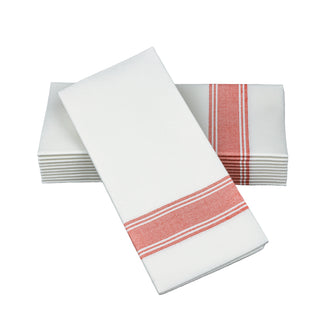 SimuLinen Signature Red Bistro Stripe Napkin