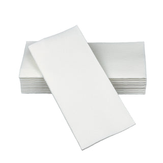 19"x17" SimuLinen Signature White Dinner Napkin