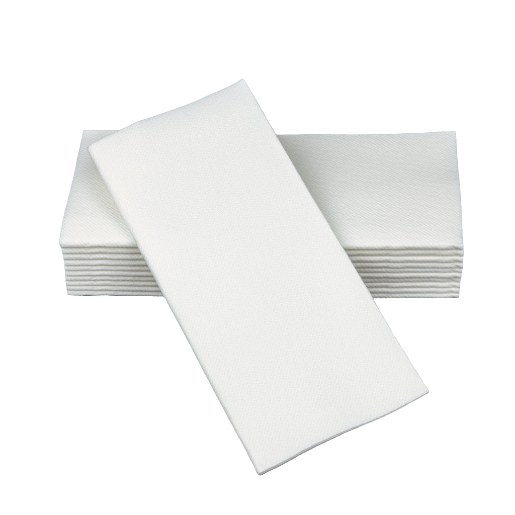 7.5 in x 4.25 in Earthwise Coin Embossed White Dinner Napkins 1000 ct.