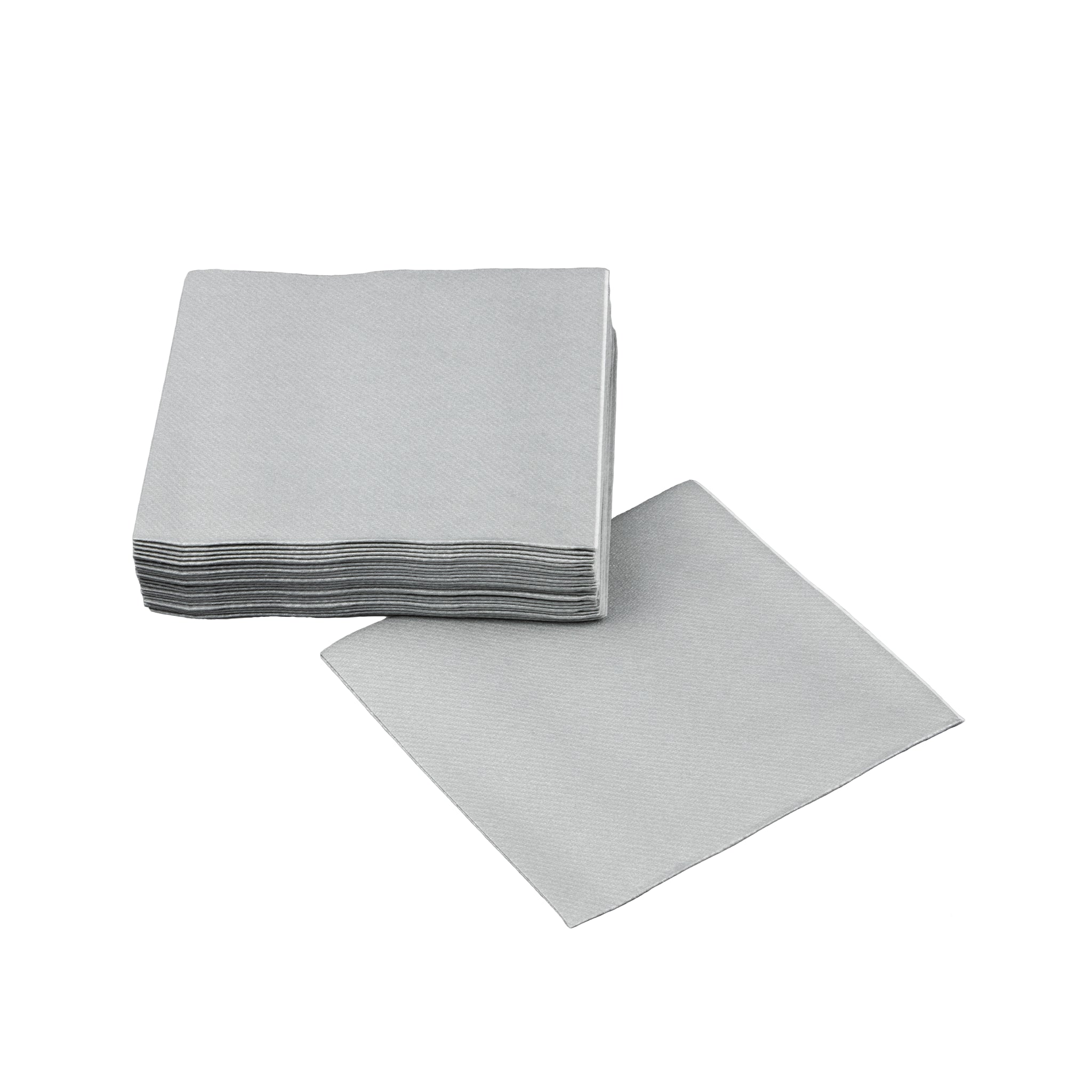 SimuLinen Silver beverage napkins
