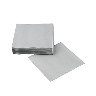 SimuLinen Silver beverage napkins