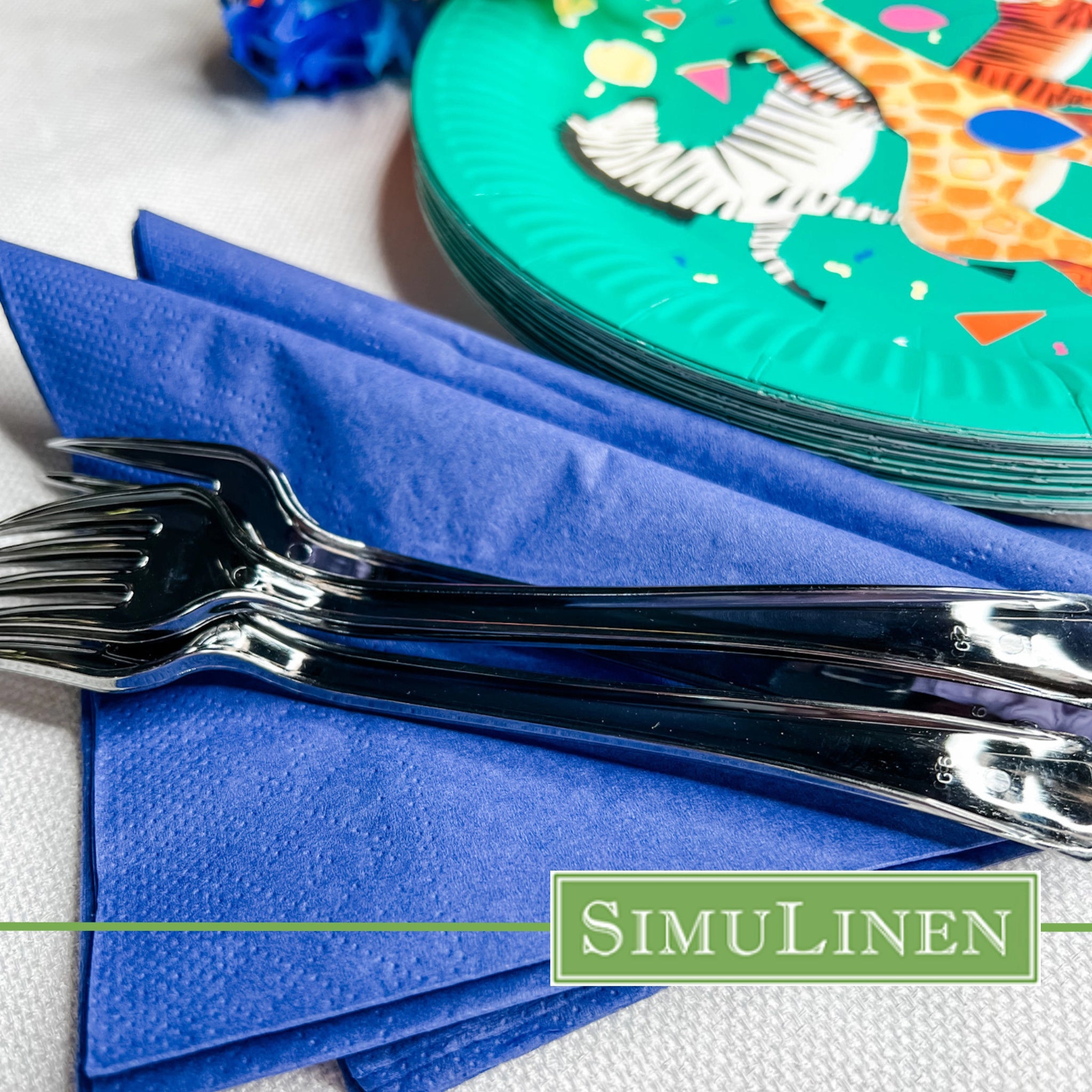 DARK BLUE Simplicity Disposable Napkins — Premium 3-Ply 13x13"