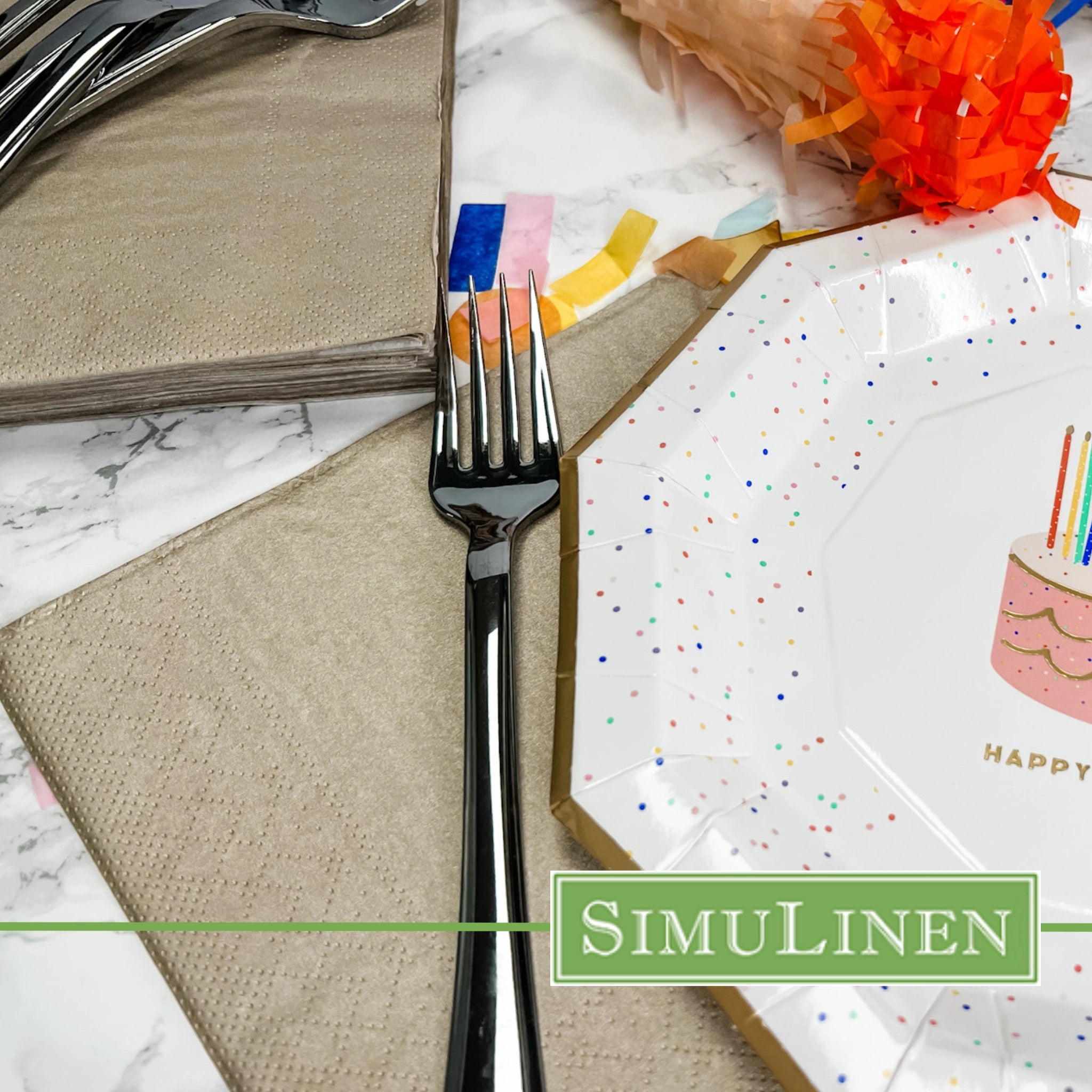 CHAMPAGNE GOLD Simplicity Disposable Napkins — Premium 3-Ply 13x13"