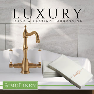 12″x17″ SimuLinen Signature "Thankful" Guest Towel