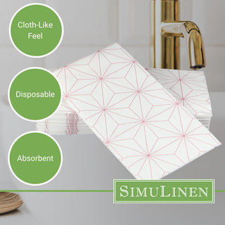 Bullet point image for SimuLinen guest towels: Cloth-like feel, disposable, and absorbent.