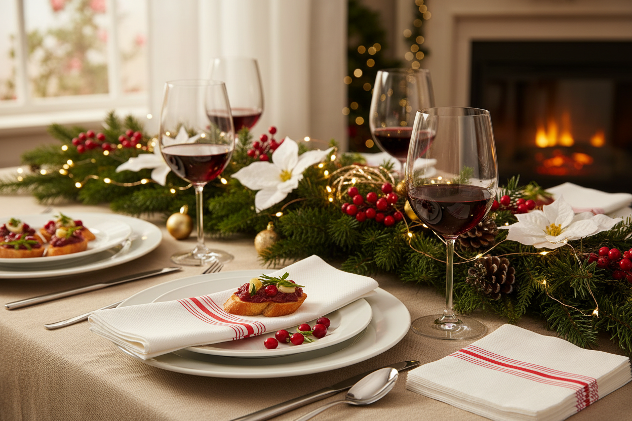 Holiday table setting