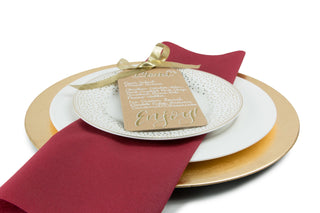 SimuLinen Burgundy Flat Pack Unfolded Dinner Napkin