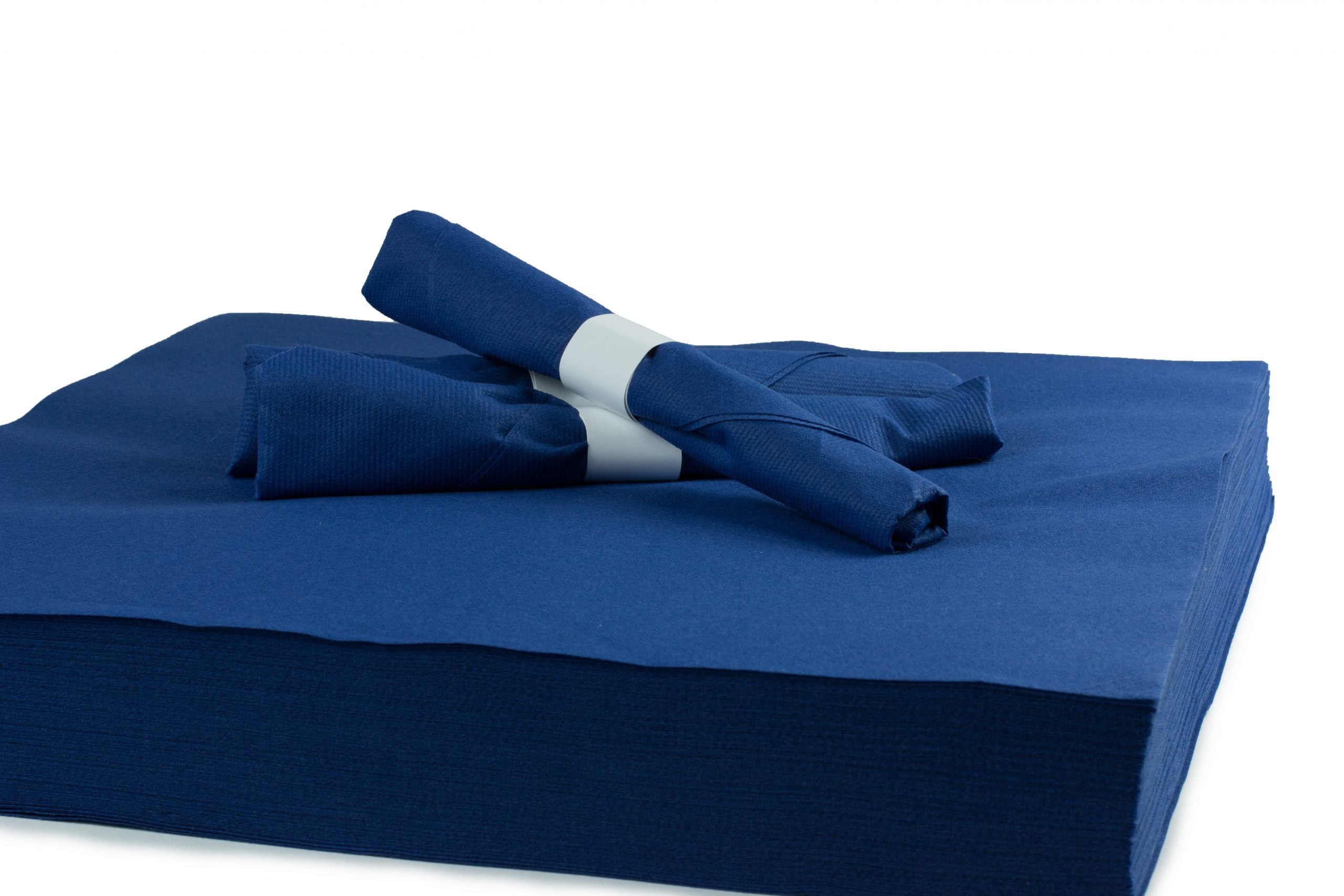 SimuLinen Un-Folded Blue Dinner Napkins