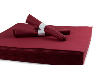 SimuLinen Un-Folded Burgundy Dinner Napkins