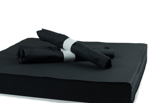 SimuLinen Un-Folded Black Dinner Napkins