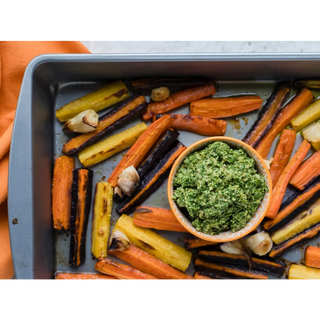 Carrot Top Pesto - Cooking with SimuLinen
