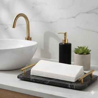 What are "guest towels" used for in a bathroom?