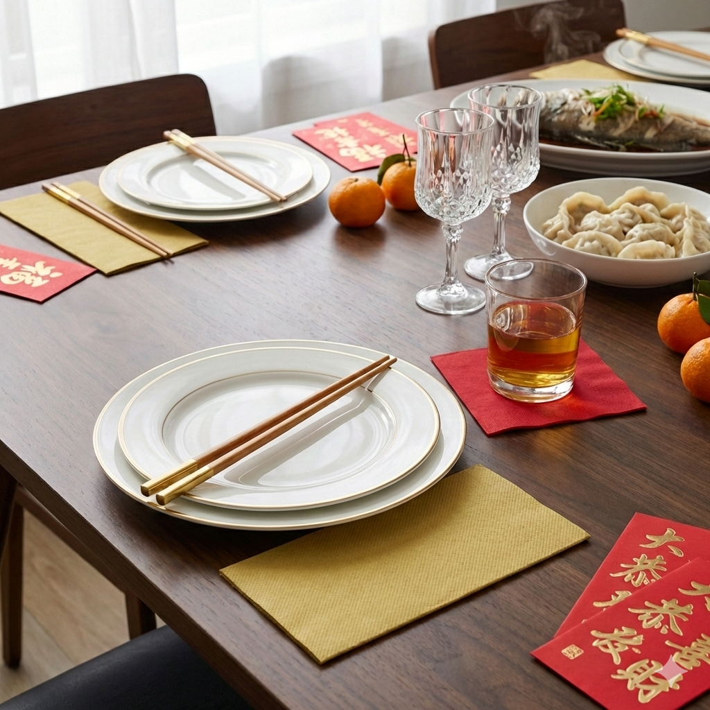 2026 Chinese New Year’s Eve Glam: Elevate Your Table with Red and Gold Napkin Magic