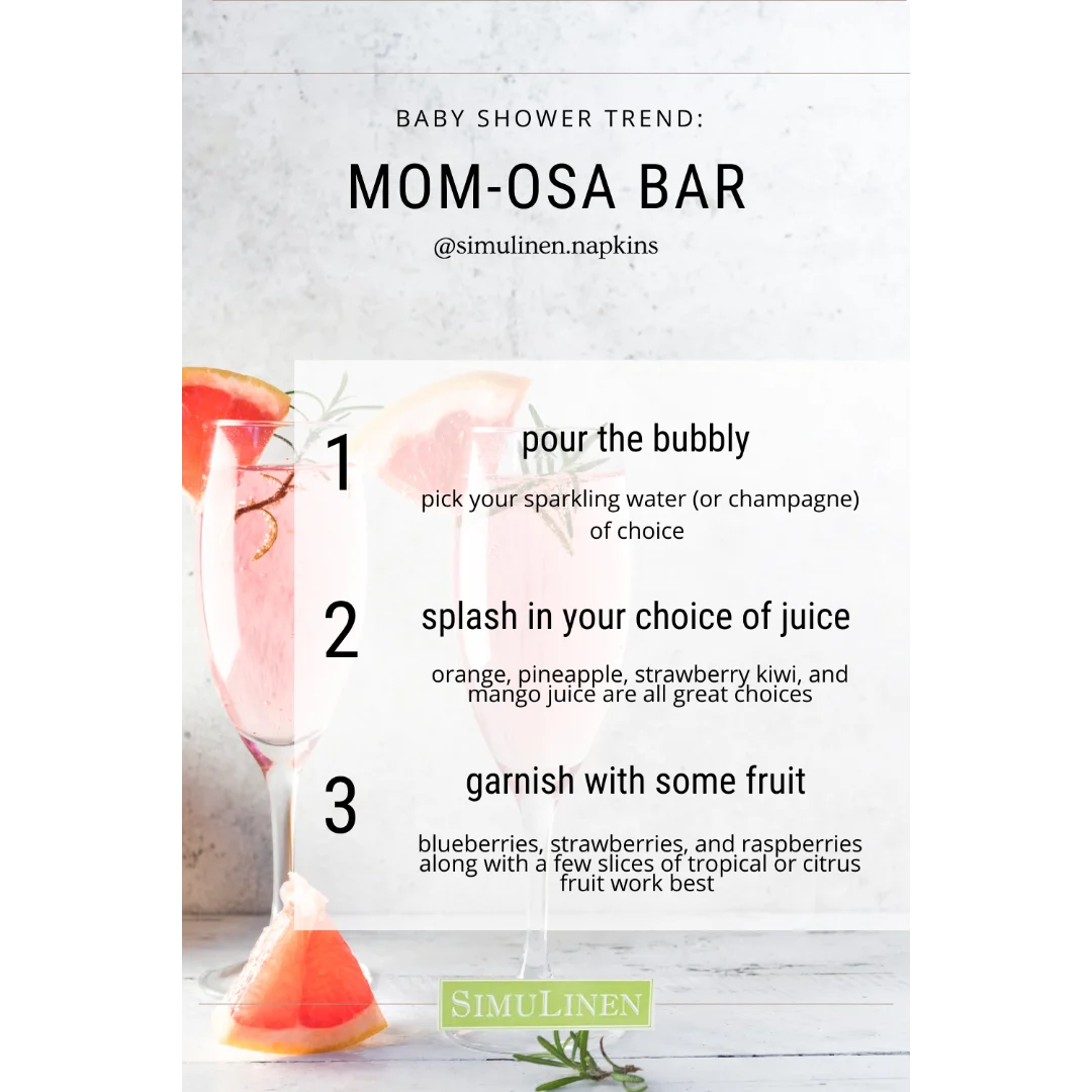 MOM-OSA BAR: Baby Shower Trend