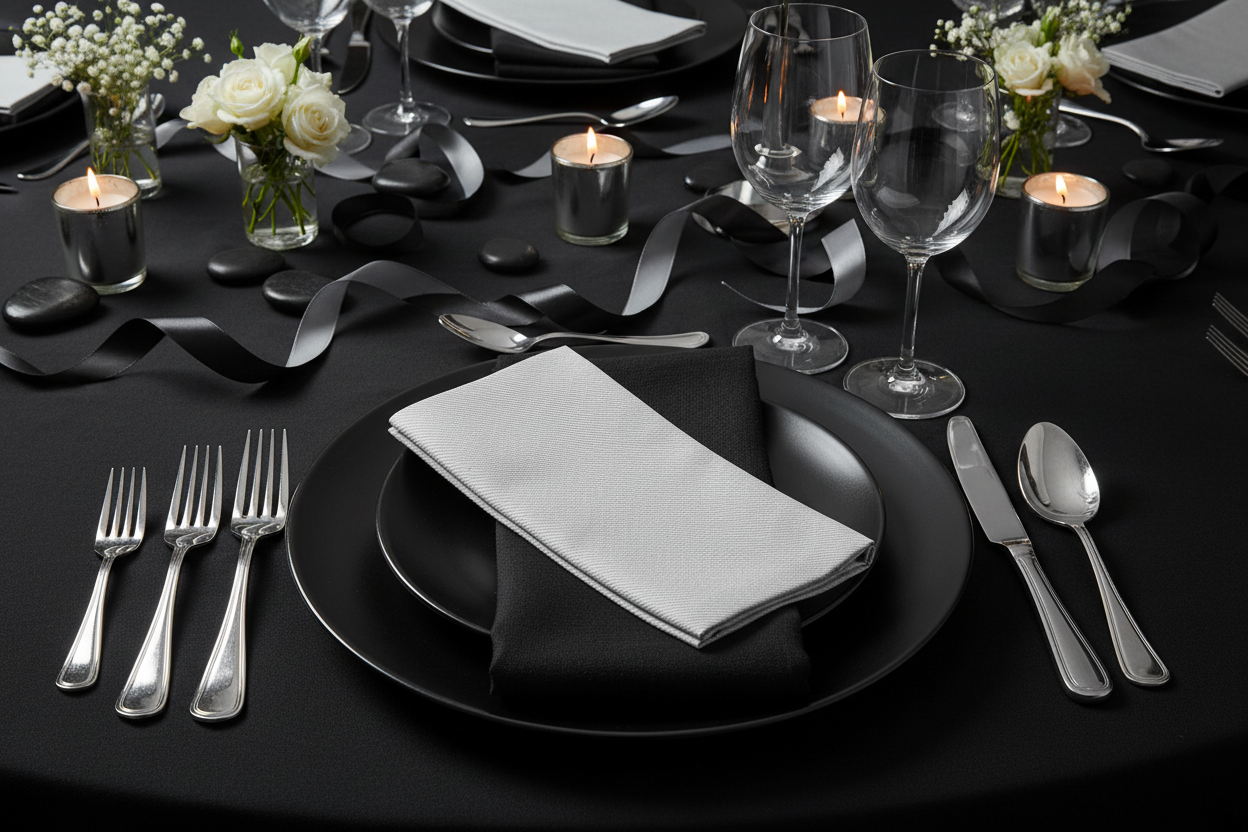 Black-Tie Affair on a Budget: Styling Your Event with Sophisticated Black and Silver
