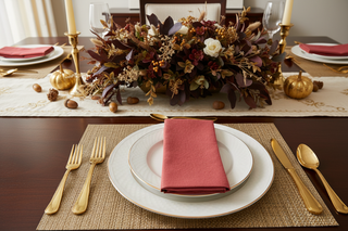Elevate Your Holiday: Elegant Burgundy and Gold Thanksgiving Table Ideas